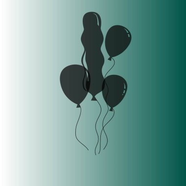 basit balonlar vektör simgesi