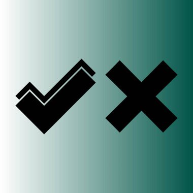 onay işareti simgesini, kene vektör çizim