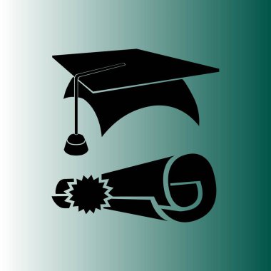 eğitim lisans vektör simgesi
