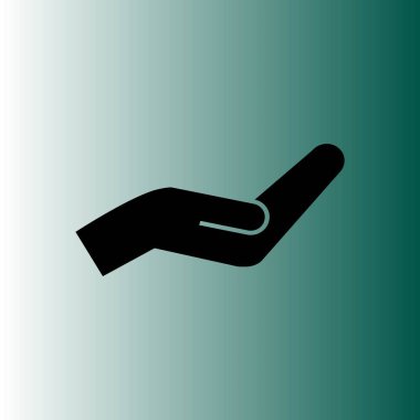 basit el vektör simgesi