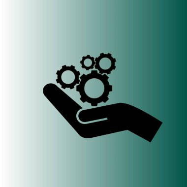 el ve mekanizma vektör simgesi