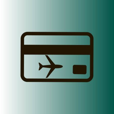 basit bilet vektör simgesi