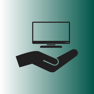 TV basit vektör simgesi