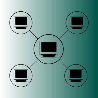Ağ simgesi basit vektör