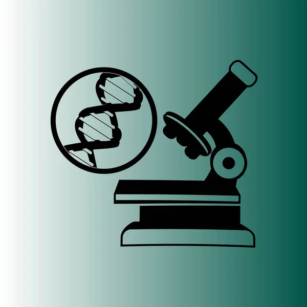 Basit Mikroskop Vektör Simgesi — Stok Vektör