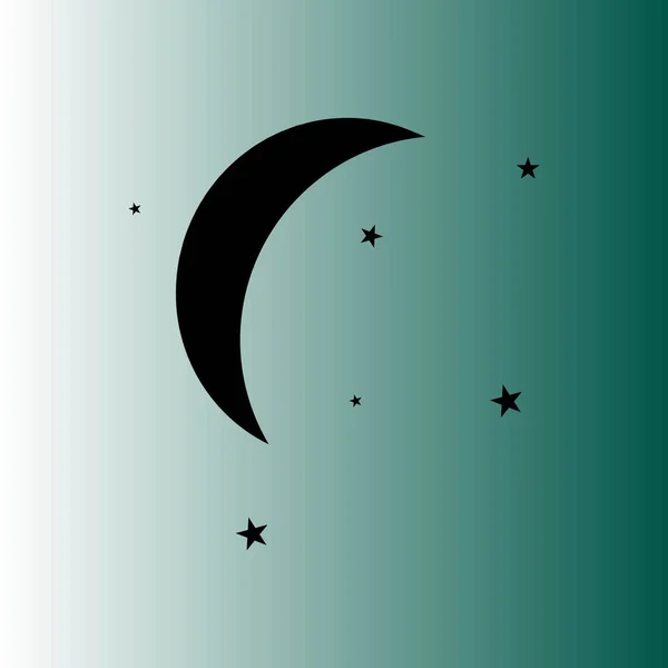 Mond Sterne Vektorsymbol — Stockvektor