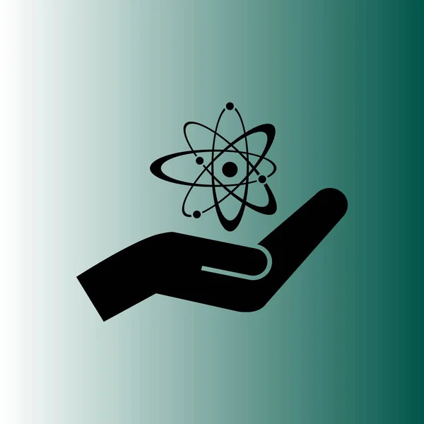 Eenvoudige Atom Teken Pictogram — Stockvector