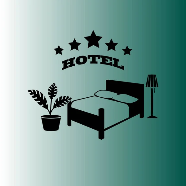 Illustrazione Vettoriale Del Segno Dell Hotel — Vettoriale Stock