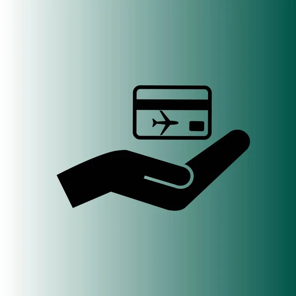 Hand Und Ticketvektorsymbol — Stockvektor