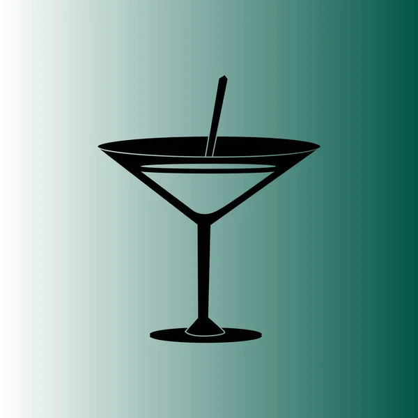 Einfaches Cocktail Vektor Symbol — Stockvektor