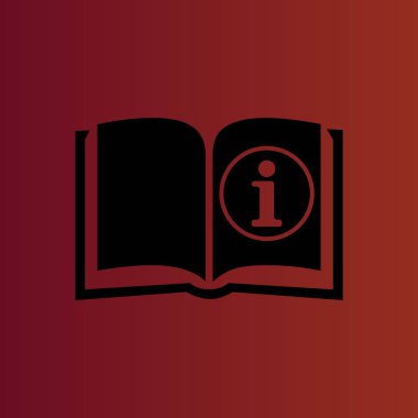 Katalog basit düz vektör simgesine degrade kırmızı