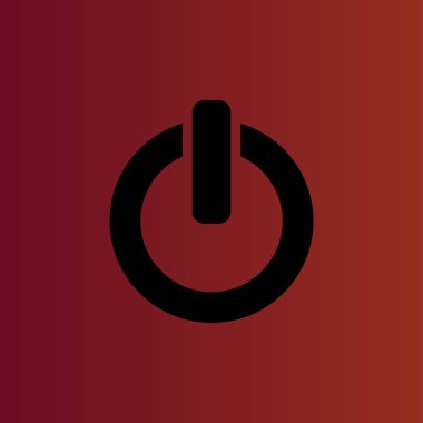 Üzerinde gradyan kırmızı switchsimple düz vektör simgesine kapalı