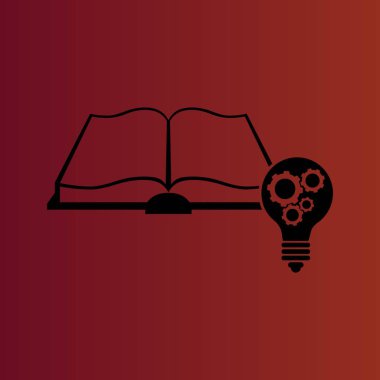 ampul ve Katalog basit düz vektör simgesine degrade kırmızı