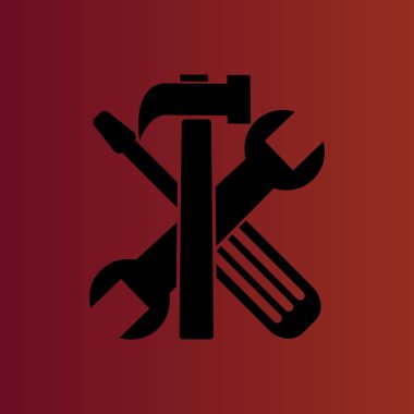 araçları basit düz vektör simgesine degrade kırmızı