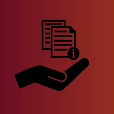 Katalog basit düz vektör simgesine degrade kırmızı