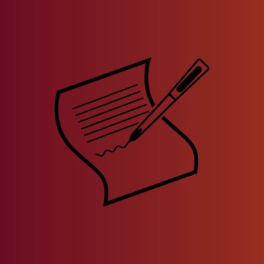 Ekibimizi denetim listesi basit düz vektör ikon üzerinde gradyan kırmızı