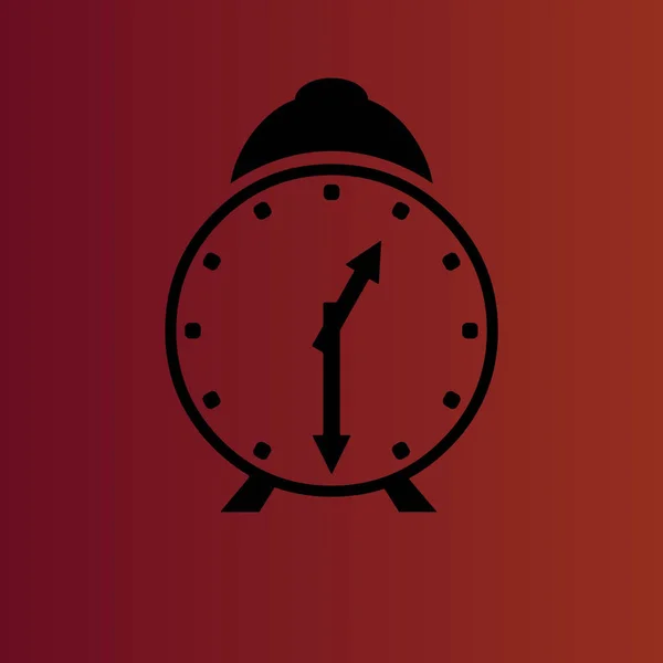 Годинник Тривоги Проста Плоска Векторна Піктограма Градієнті Червоний — стоковий вектор