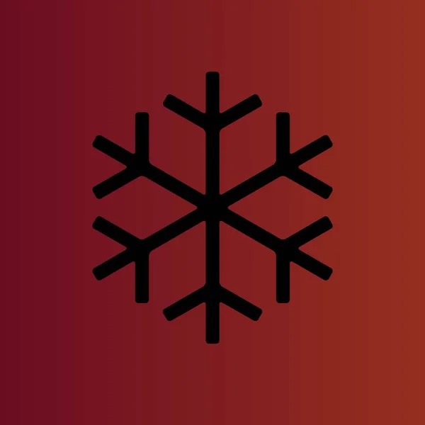 Śnieżynka Proste Płaski Wektor Ikona Gradient Czerwony — Wektor stockowy