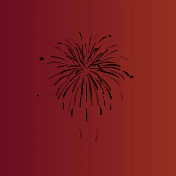 Ντεγκραντέ Κόκκινο Εικονίδιο Πυροτέχνημα Απλή Επίπεδη Διάνυσμα — Διανυσματικό Αρχείο