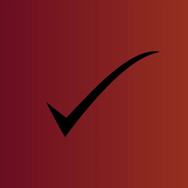 Einfaches Flaches Vektorsymbol Auf Farbverlauf Rot Ankreuzen — Stockvektor