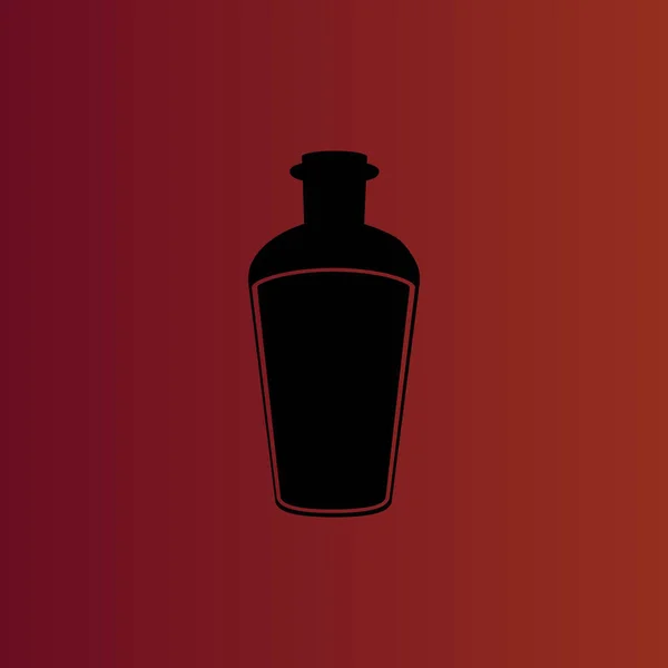 Пляшка Проста Плоска Векторна Іконка Градієнтному Червоному — стоковий вектор