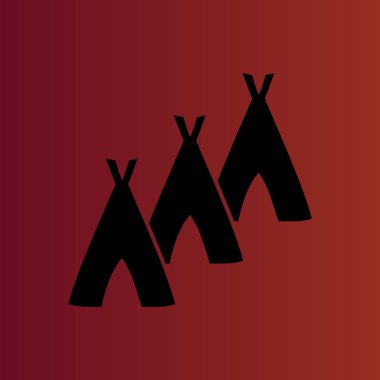 Kulübe basit düz vektör simgesine degrade kırmızı