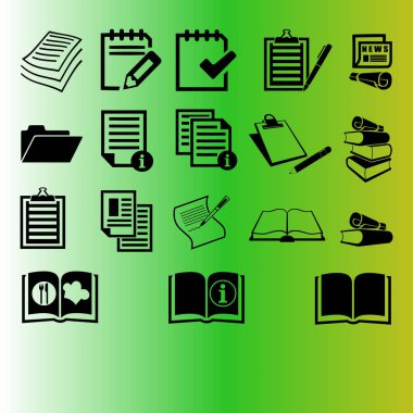 basit belge simgeler vektör