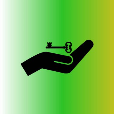 el ve anahtar vektör simgesi