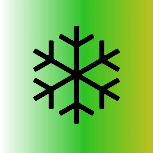 Einfacher Schneeflockensymbol Vektor — Stockvektor