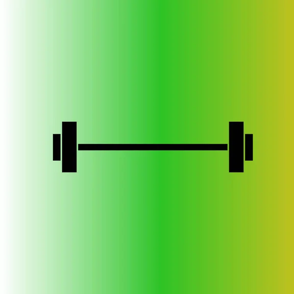 Simple Barbell Vector Icon — Stock Vector