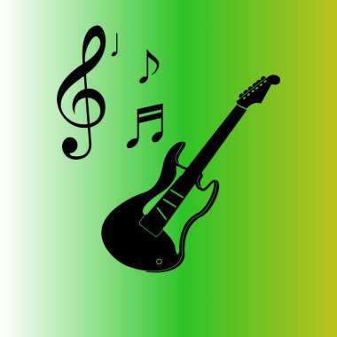basit gitar vektör simgesi