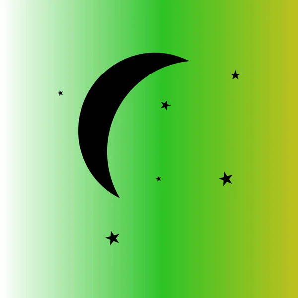 Moon Stars Vector Icon — Stock Vector