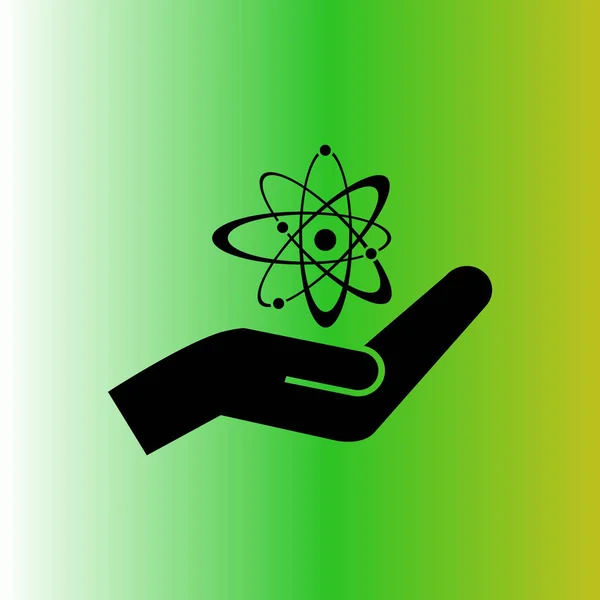 Eenvoudige Atom Teken Pictogram — Stockvector