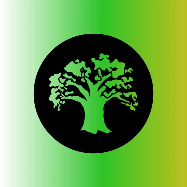 Tree Icon Oak Vector Illustration — Stock Vector