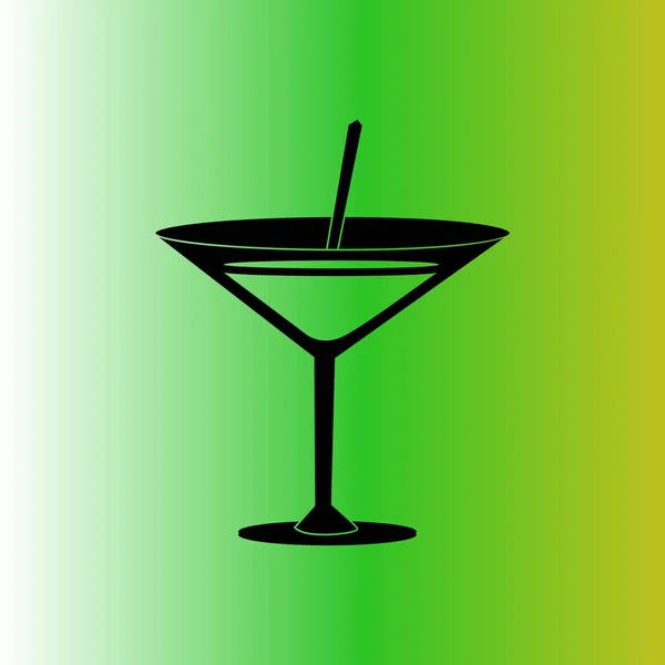 Einfaches Cocktail Vektor Symbol — Stockvektor