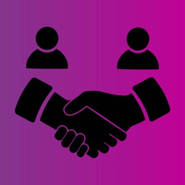 basit el sıkışma vektör simgesi