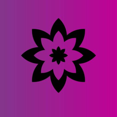 Basit çiçek vektör simgesi