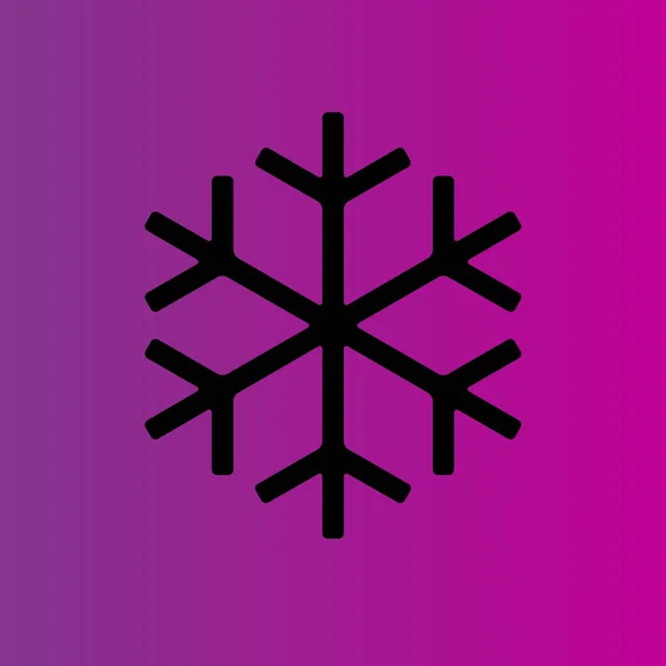 シンプルな雪の結晶のアイコン ベクトル — ストックベクタ