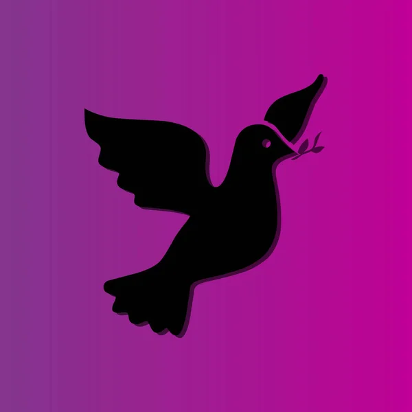 Icoana Porumbeilor Ilustrație Vectorială Pasăre — Vector de stoc