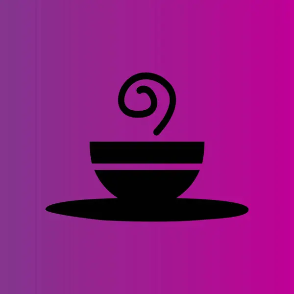 Icono Vector Café Caliente — Archivo Imágenes Vectoriales