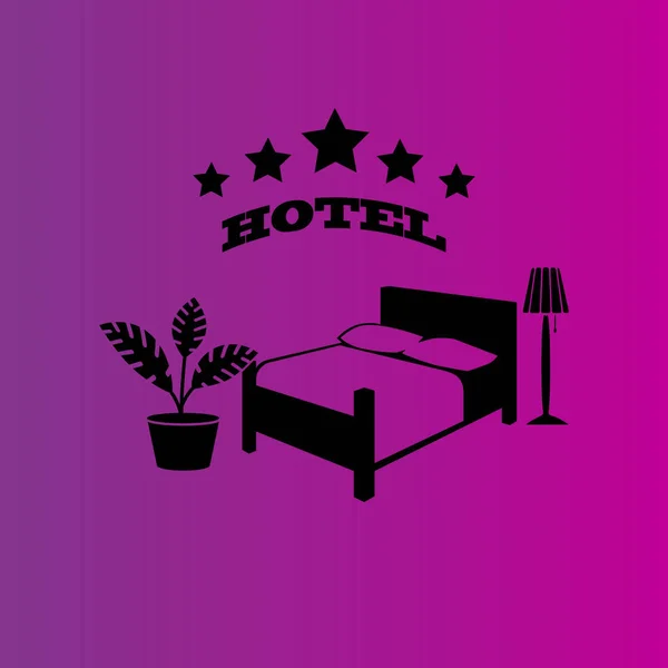 Vector Illustration Sign Hotel — Stock Vector