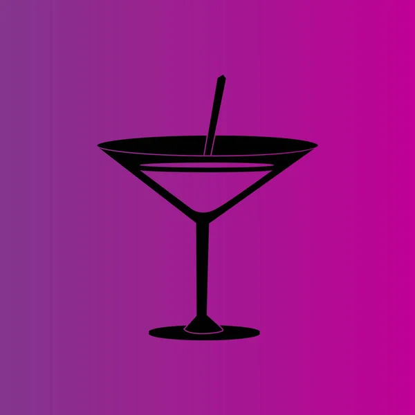 Enkel Cocktail Vektor Symbol — Stock vektor