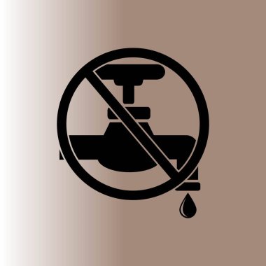 Su işareti web simge illüstrasyon vektör