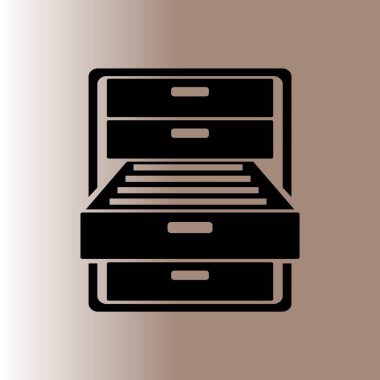 Çekmece web simgesi, vektör çizim