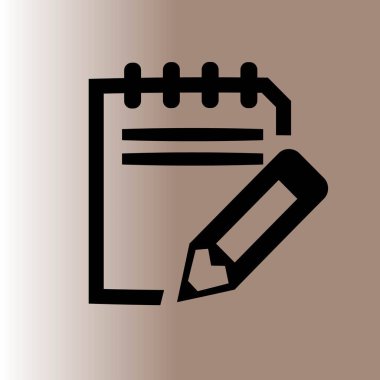 Not defteri web simgesi, vektör çizim