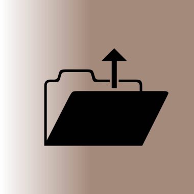 Açık klasör web simgesi, vektör çizim