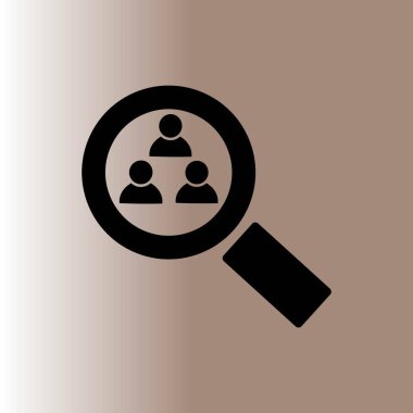 Büyüteç camı web simgesi, vektör çizim