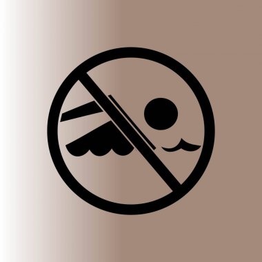 Yüzmek yasaktır web simgesi, vektör çizim