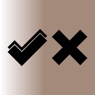 Mark web simgeler kontrol, illüstrasyon vektör