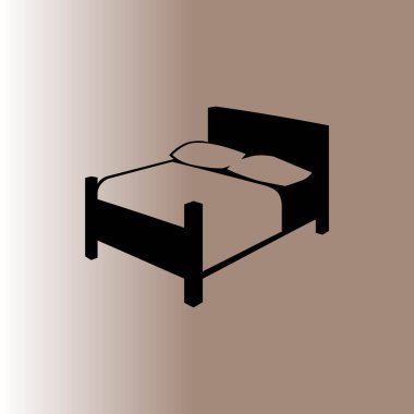 yatak ağı simgesi, vektör illüstrasyonu